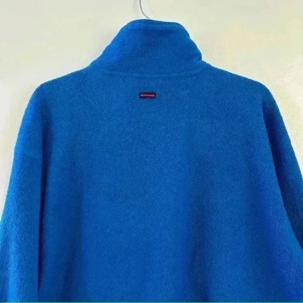 Fubu Men's Fleece Sweater Sweatshirt Size XL‎ 1/4 Zip Pullover Blue